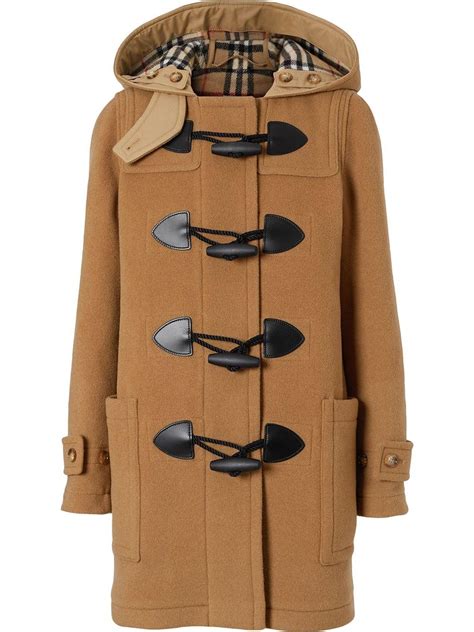 burberry duffle coat beige|duffle coat burberry femme.